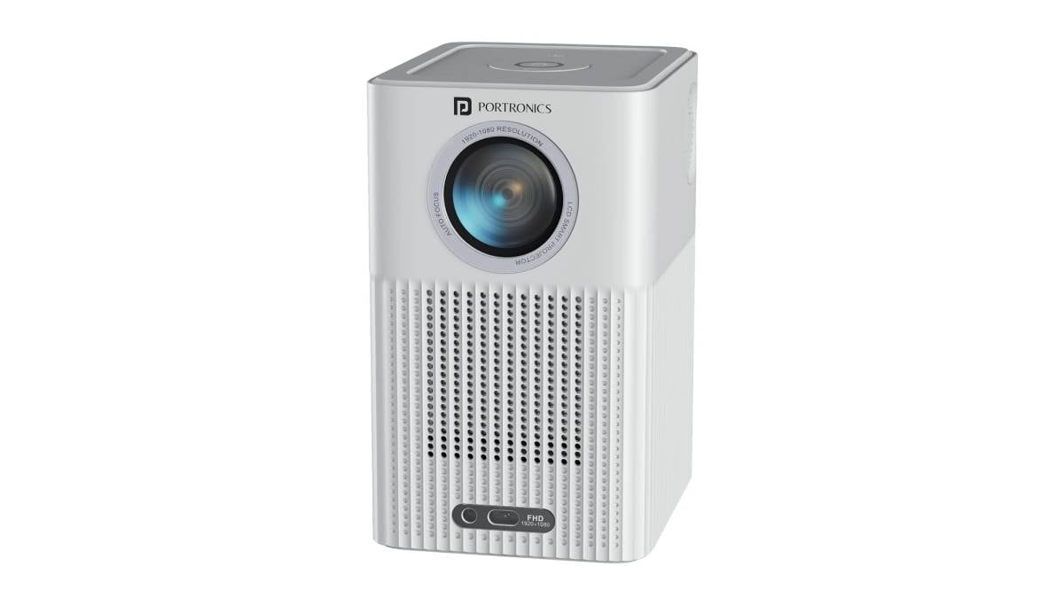 Portronics beem 500 Smart Led Portable Projector Price in India Rs 23999 with up to 120 Inch Projection 8k Support Launched