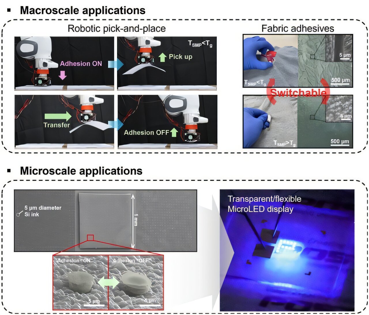 Shape Memory Polymers with Nanotips Help Solve Micro-Led Chip Transfer Problem